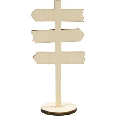 Creativ Company Houten bord pijlen op voet, 12cm