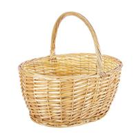 CM Picknickmand met hengsel - naturel - riet - 42 x 31 x 21 cm - rieten mand