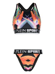 Plein Sport bikini à fleurs - Noir