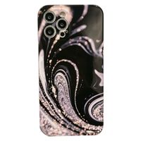 iPhone SE 2020 hoesje - Backcover - Marmer - Marmerprint - TPU - Zwart/Wit