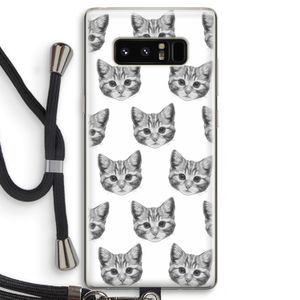 Kitten: Samsung Galaxy Note 8 Transparant Hoesje met koord