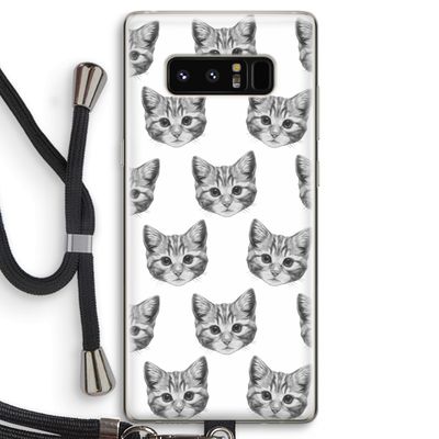 Kitten: Samsung Galaxy Note 8 Transparant Hoesje met koord