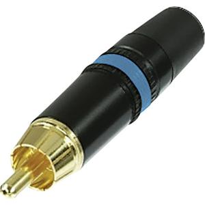 Rean AV NYS373-6 Cinch-connector Stekker, recht Aantal polen: 2 Zwart, Blauw 1 stuk(s)