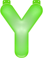 Groene letter Y opblaasbaar
