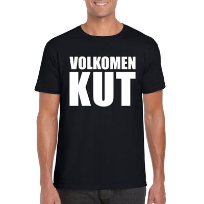 Volkomen kut - tekst t-shirt - zwart - voor heren - geef je mening