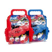 Toi-Toys raceset in koffer verschillende kleuren