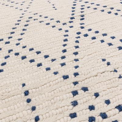 Easy Living - Vloerkleed Nepal Boho Cream/Blue Diamond Rug -