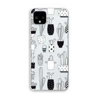 Cactusmotief: Pixel 4 XL Transparant Hoesje