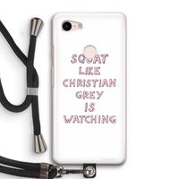 Christian Grey: Pixel 3 Transparant Hoesje met koord