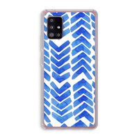 Blauwe pijlen: Samsung Galaxy A51 5G Transparant Hoesje
