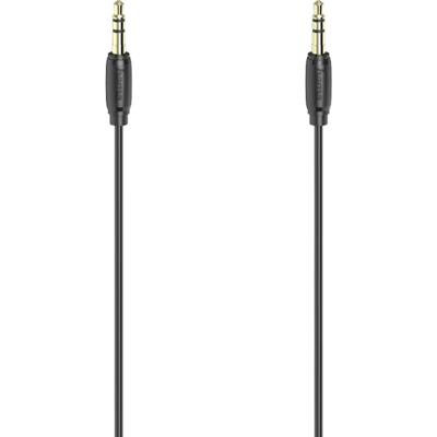 Hama 00205117 Jackplug Audio Aansluitkabel [1x Jackplug male 3,5 mm - 1x Jackplug male 3,5 mm] 0.5 m Zwart
