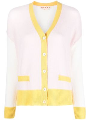 Marni cardigan à bords contrastants - Tons neutres