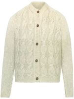 Maison Margiela faded cable-knit cardigan - Vert - thumbnail