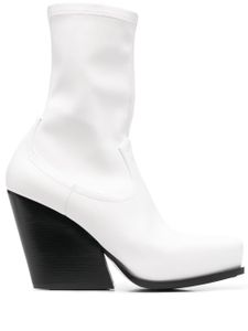 Stella McCartney bottines Cowboy à coupe stretch - Blanc