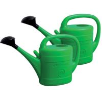 Prosperplast Gieter met broeskop - Set van 2x stuks - groen - kunststof - 10 liter