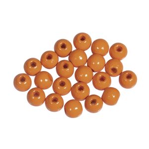 115x stuks oranje houten kralen 6 mm