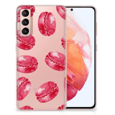 Samsung Galaxy S21 | Siliconen Case | Pink Macarons