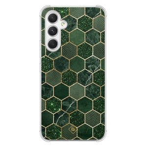 Samsung Galaxy A54 shockproof hoesje - Kubus groen