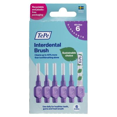 Tepe Interdentale ragers original paars 1,1mm maat 6 Tepe Interdentale ragers original paars 1,1mm maat 6