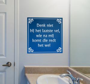 Delfts Blauw tegelsticker laatste vel