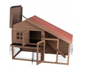 TRIXIE Small Animal Hutch with Enclosure Dwergkonijn Hout