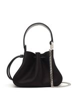 Oscar de la Renta mini sac seau à logo strassé - Noir