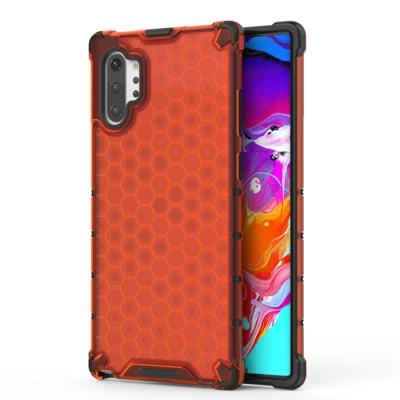 Schokbestendige honingraat PC + TPU Case voor Galaxy Note 10 + (rood)