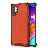 Schokbestendige honingraat PC + TPU Case voor Galaxy Note 10 + (rood)