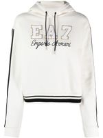 Ea7 Emporio Armani hoodie University Squad à patch logo - Blanc - thumbnail