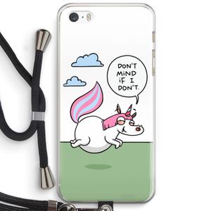 Unicorn: iPhone 5 / 5S / SE Transparant Hoesje met koord