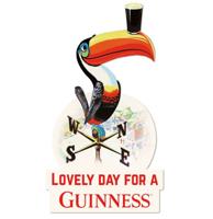 Guinness Lovely Day Toekan Metalen Bord 3D 25 x 46 cm