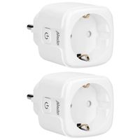 Smart wifi tussenstekker, 16A, 3680W, 2 pack Alecto Wit - thumbnail