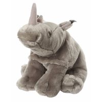 Pluche neushoorn knuffel 18 cm - thumbnail