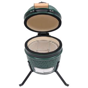 The Living Store Kamado BBQ - Mini - 26.5cm - Groen - Keramisch