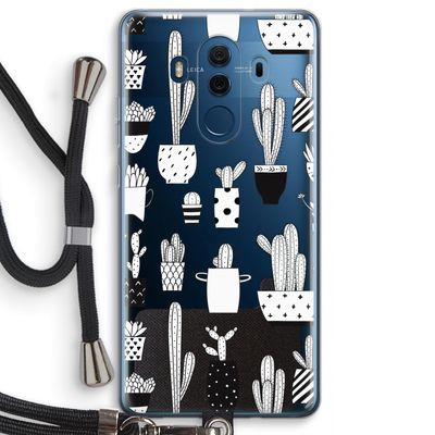 Cactusmotief: Huawei Mate 10 Pro Transparant Hoesje met koord