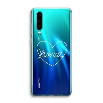Friends heart pastel: Huawei P30 Transparant Hoesje