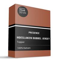 Topper Hoeslaken - Katoen Dubbel Jersey - 190x200 cm - Keuze Uit Meerdere Kleuren - Presence - Dekbed-Discounter.nl