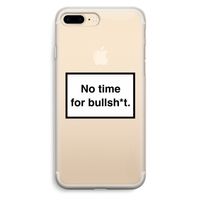 No time: iPhone 7 Plus Transparant Hoesje