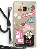 Positivity: Samsung Galaxy A3 (2016) Transparant Hoesje met koord