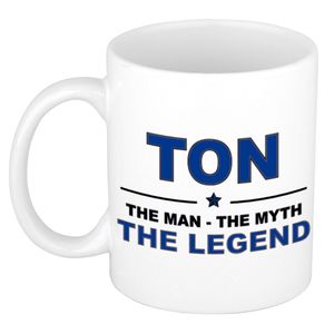 Ton The man, The myth the legend cadeau koffie mok / thee beker 300 ml