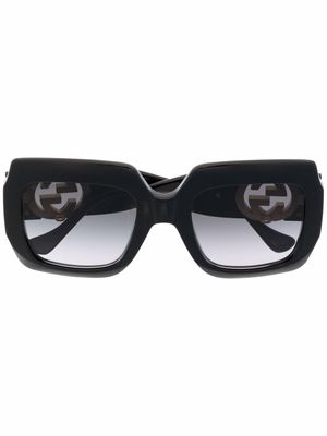 Gucci Eyewear lunettes de soleil à monture oversize - Noir
