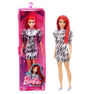 Mattel Fashionistas - Zwart/wit jurkje pop