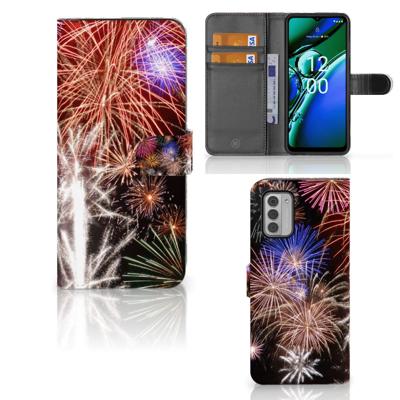Nokia G42 | Wallet Case | met Pasjes | Vuurwerk