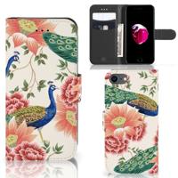 Telefoonhoesje | Met pasjeshouder | voor iPhone 7 | 8 | SE (2020) | SE (2022) Pink Peacock