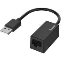 Hama Netwerk-adapter, USB-stekker - LAN/Ethernet-aansluiting, Fast-ethernet UTP kabel Zwart