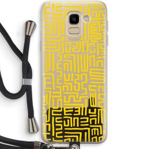 Majorelle Blue Print: Samsung Galaxy J6 (2018) Transparant Hoesje met koord