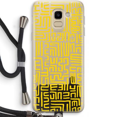 Majorelle Blue Print: Samsung Galaxy J6 (2018) Transparant Hoesje met koord