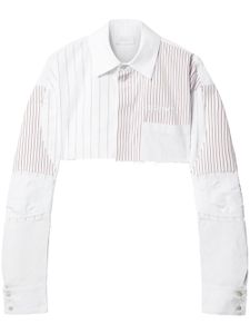 Off-White chemise crop à rayures - Blanc