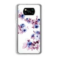 Waterverf bloemen: Xiaomi Poco X3 NFC Transparant Hoesje