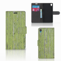 Sony Xperia Z3 Book Style Case Green Wood